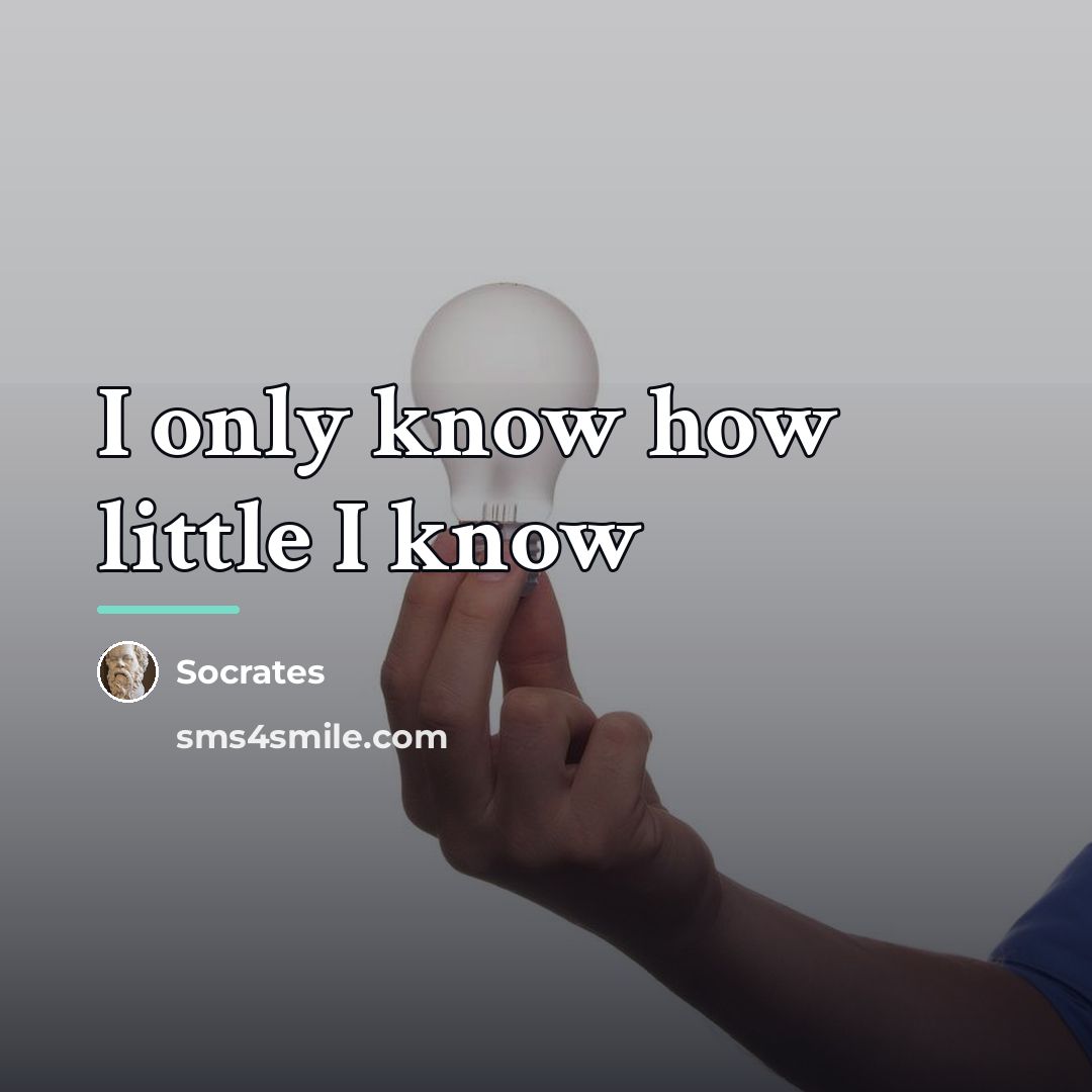 “I only know how little I know…” quote by Socrates