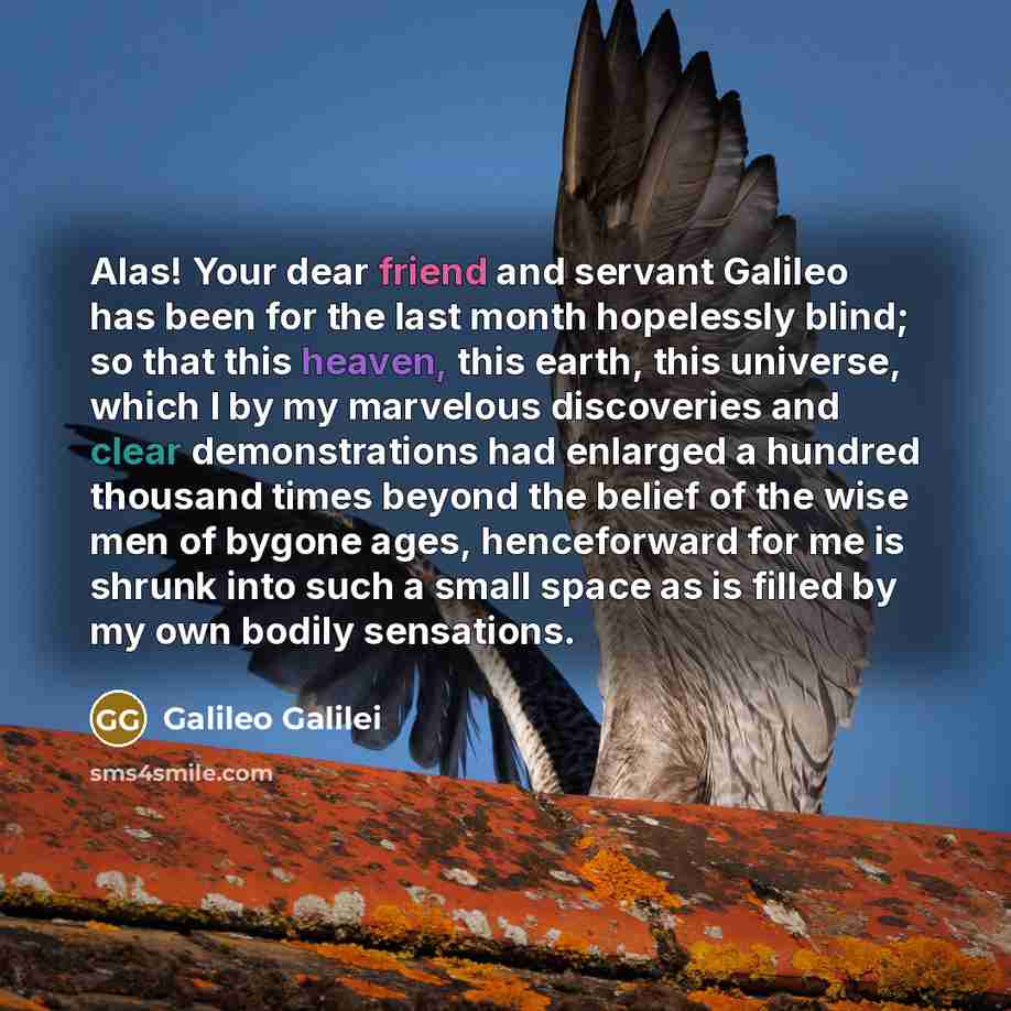 “Alas! Your dear friend and servant Galileo has been for…” quote by Galileo Galilei