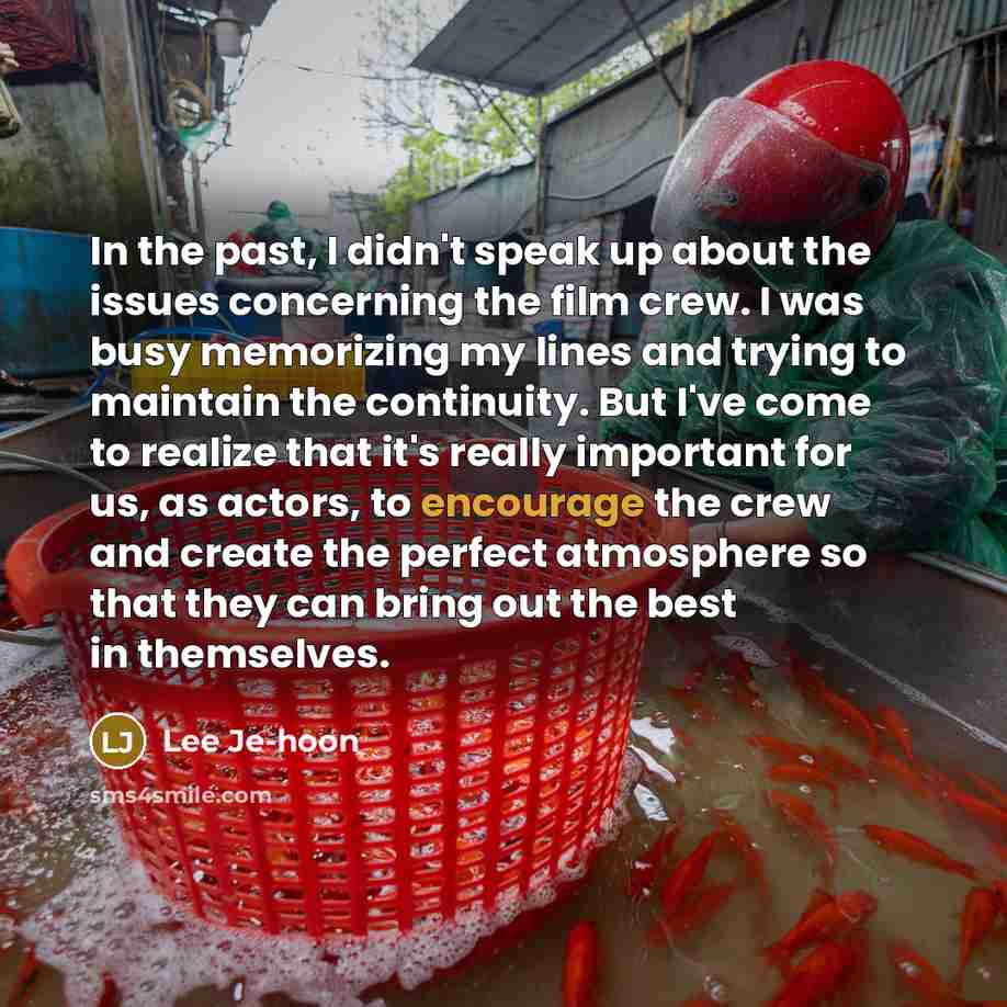 “In the past, I didn't speak up about the issues…” quote by Lee Je-hoon