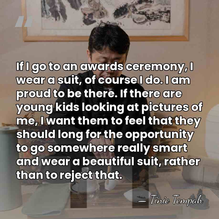 If I go to an awards ceremony, I wear a suit, of&hellip; - Tinie Tempah