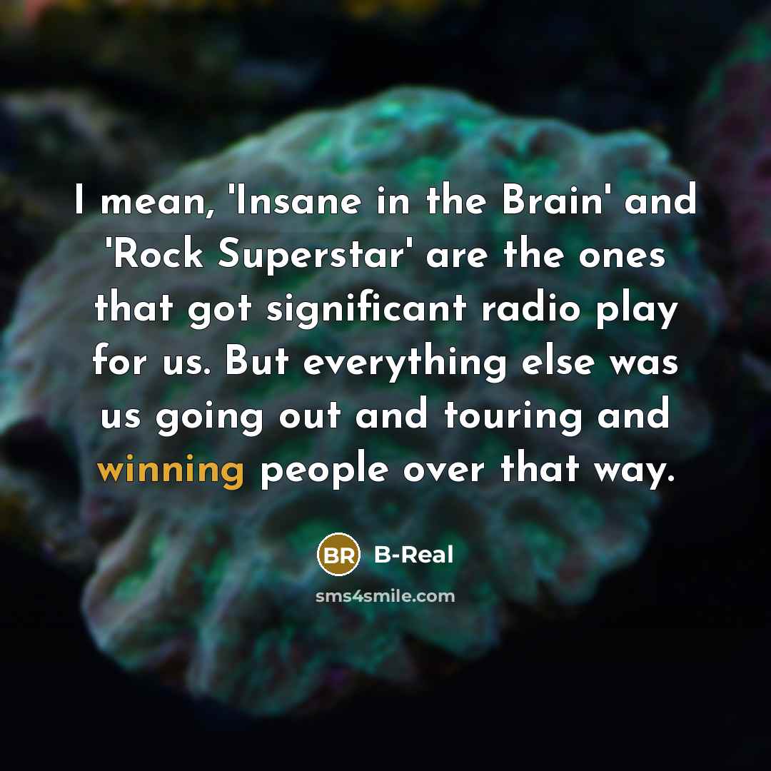 “I mean, 'Insane in the Brain' and 'Rock Superstar' are…” quote by B-Real