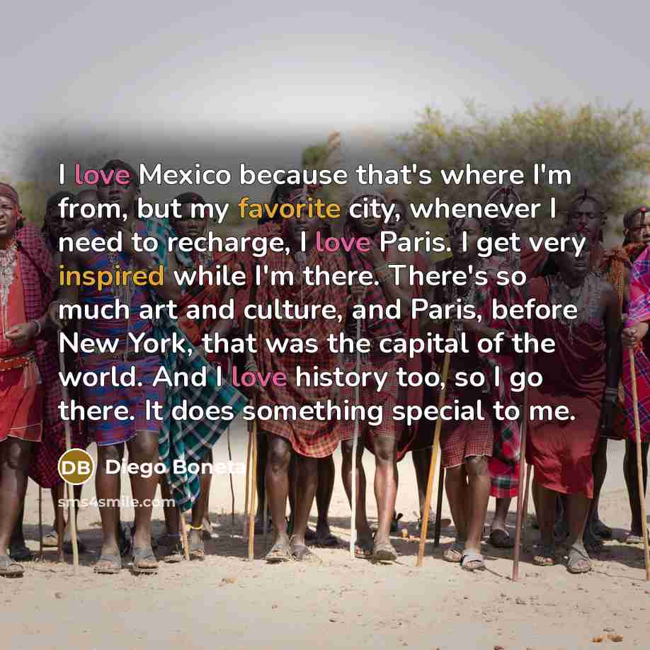 “I love Mexico because that's where I'm from, but my…” quote by Diego Boneta