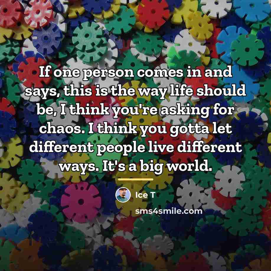 “If one person comes in and says, this is the…” quote by Ice T