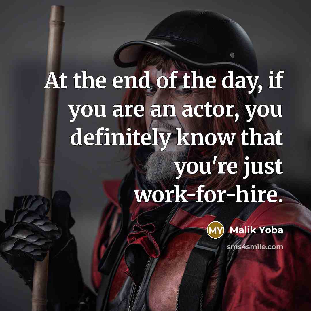 “At the end of the day, if you are an…” quote by Malik Yoba
