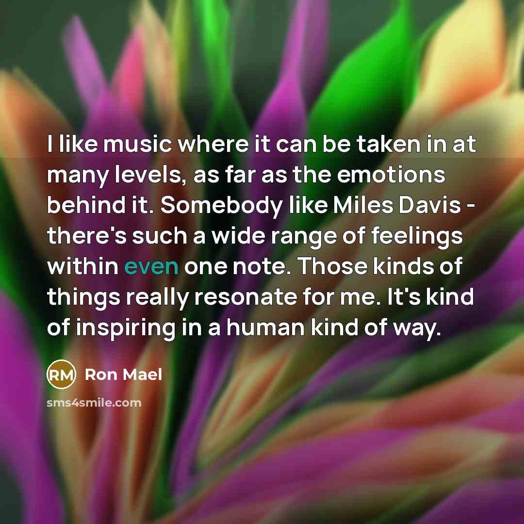 “I like music where it can be taken in at…” quote by Ron Mael