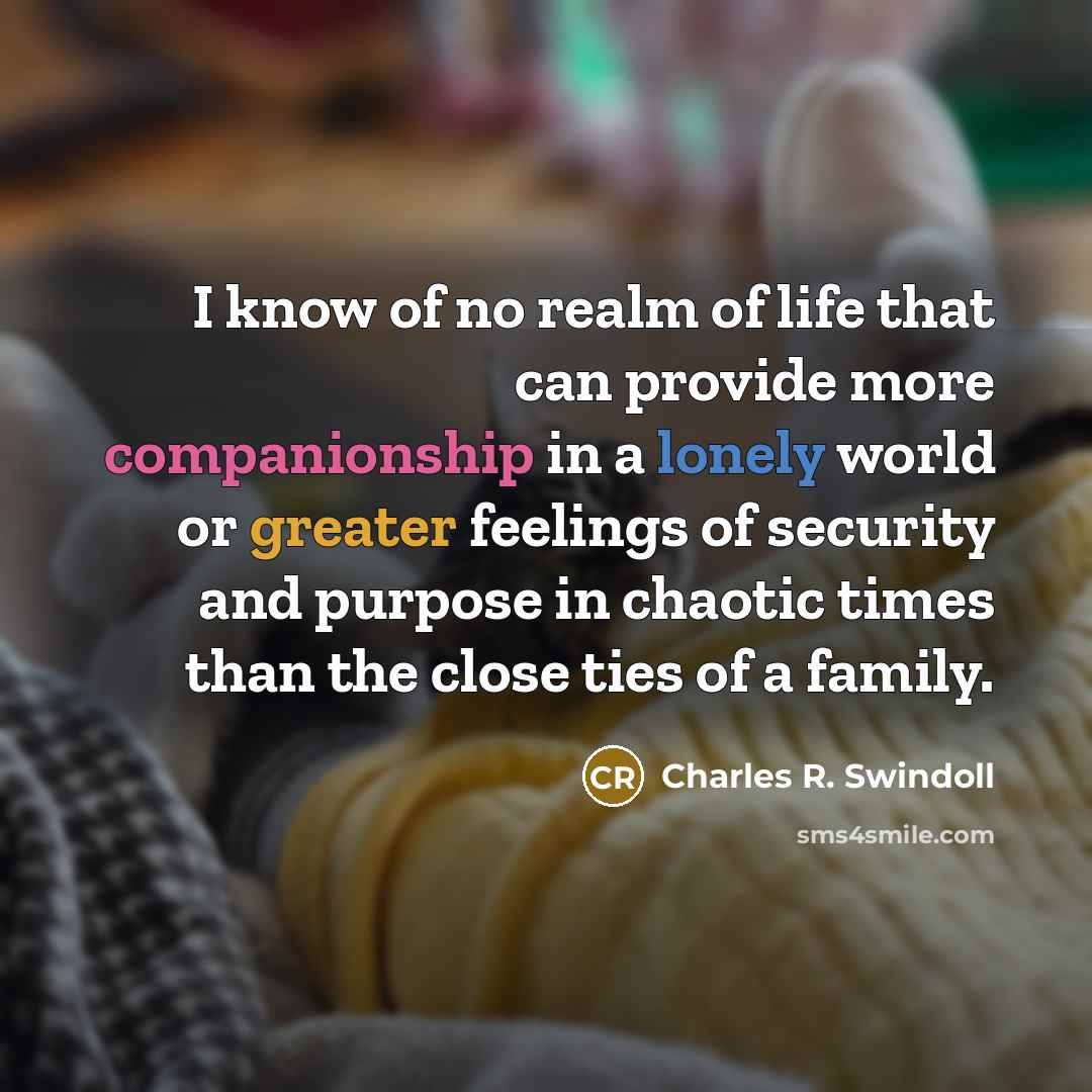 “I know of no realm of life that can provide…” quote by Charles R. Swindoll