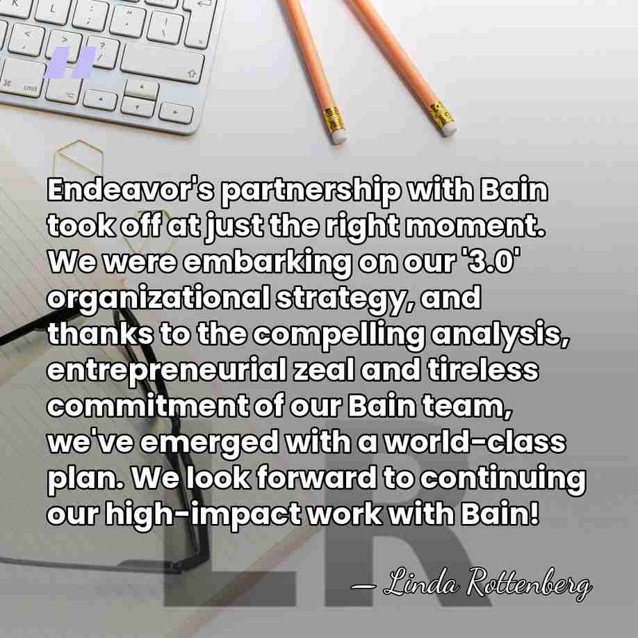 Endeavor's partnership with Bain took off at just the right moment. We&hellip; - Linda Rottenberg