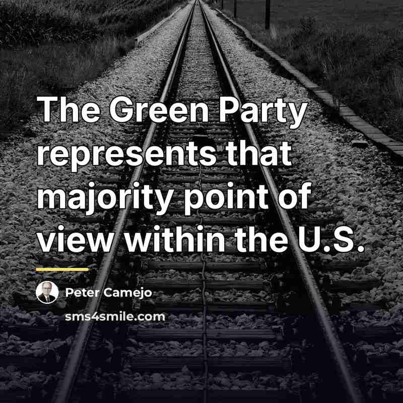 “The Green Party represents that majority point of view within…” quote by Peter Camejo