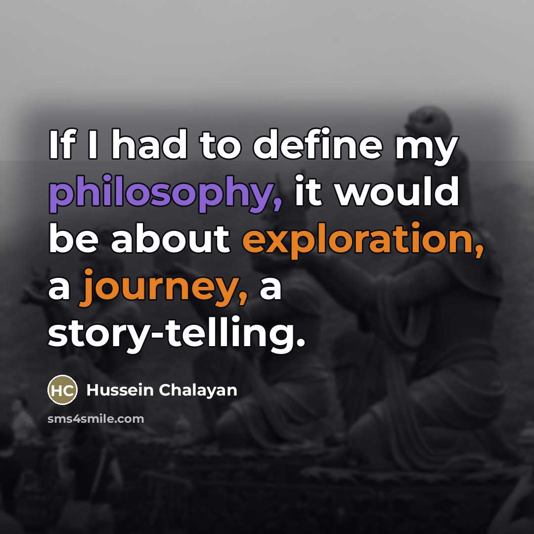 “If I had to define my philosophy, it would be…” quote by Hussein Chalayan