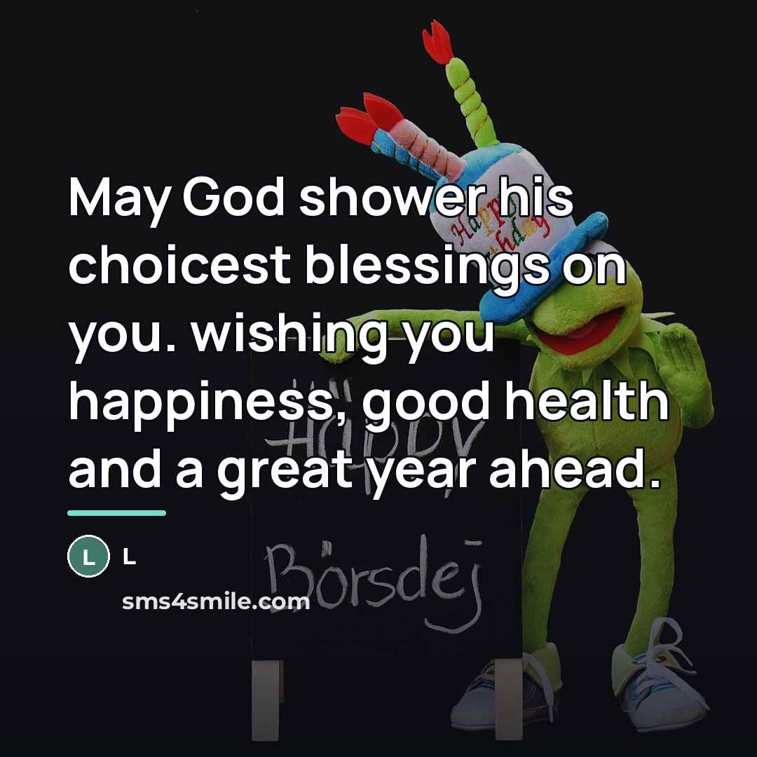 “May God shower his choicest blessings on you. wishing you…” quote by L