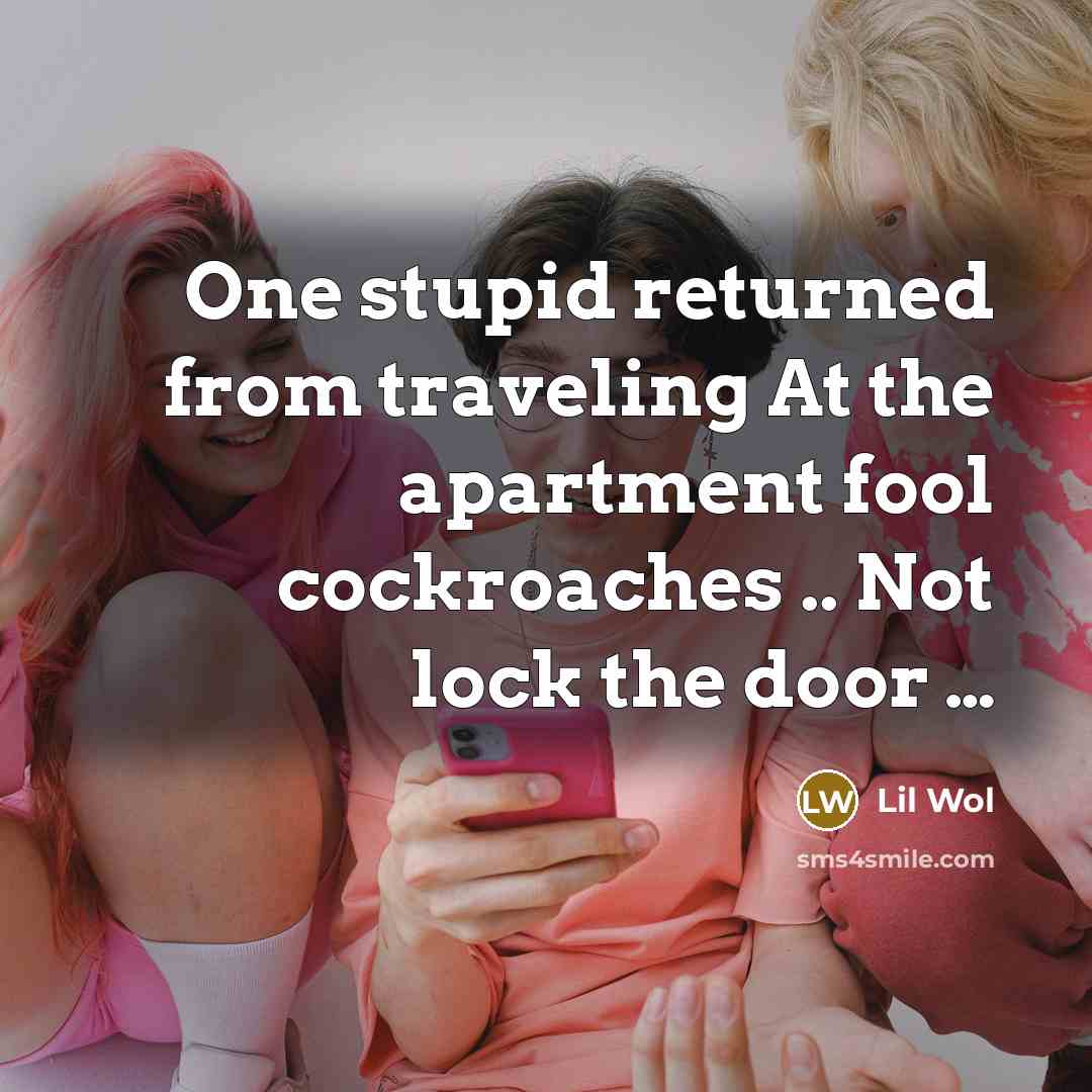 “One stupid returned from traveling At the apartment fool cockroaches…” quote by Lil Wol
