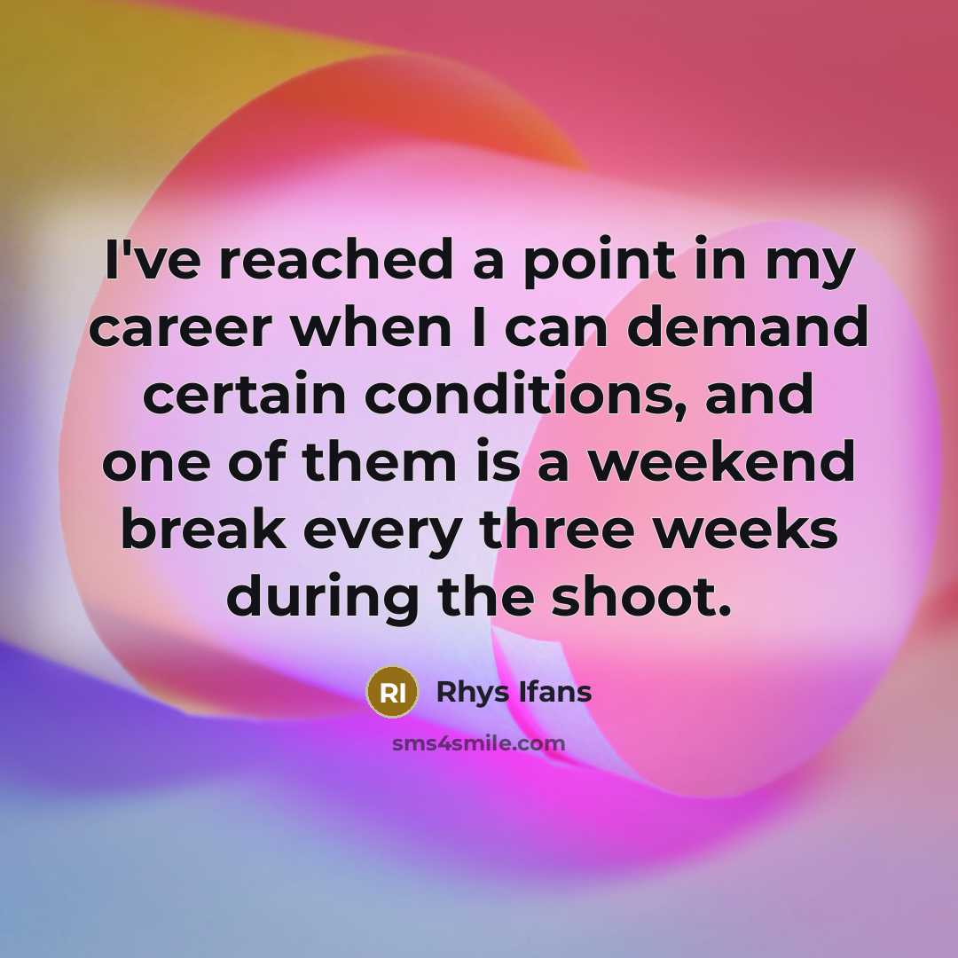 “I've reached a point in my career when I can…” quote by Rhys Ifans