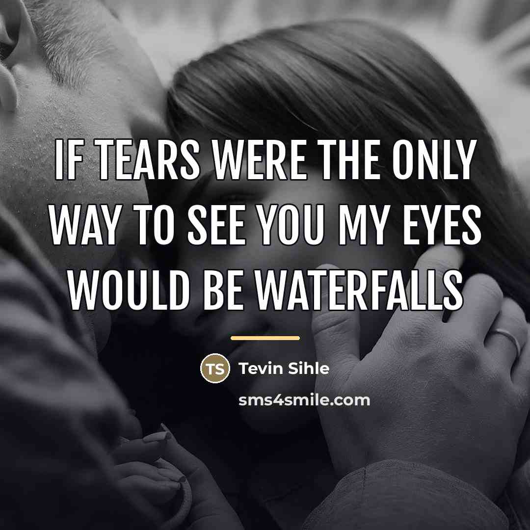 “If tears were the only way to see you my…” quote by Tevin Sihle