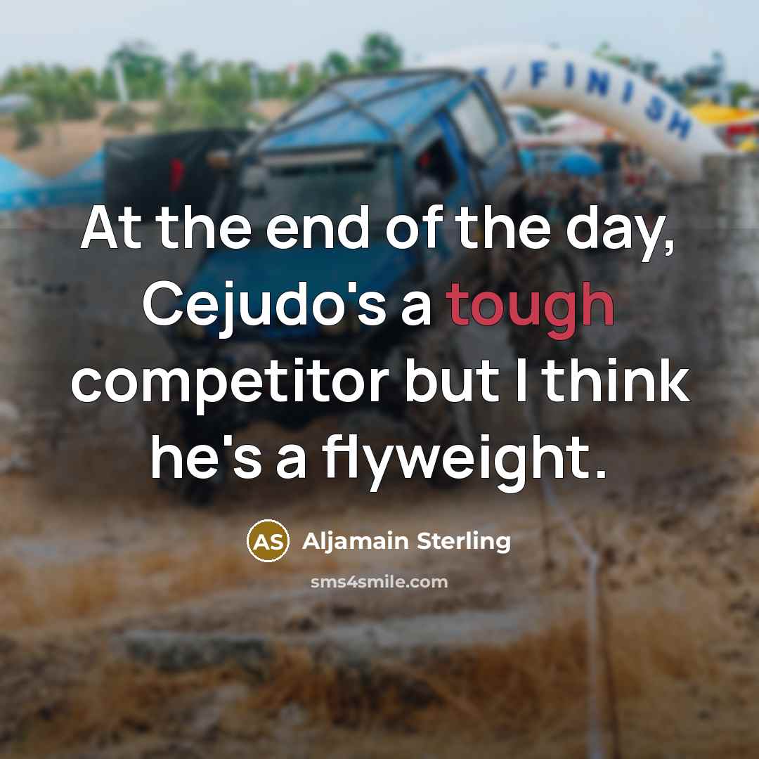 “At the end of the day, Cejudo's a tough competitor but I think he's a flyweight.” quote by Aljamain Sterling