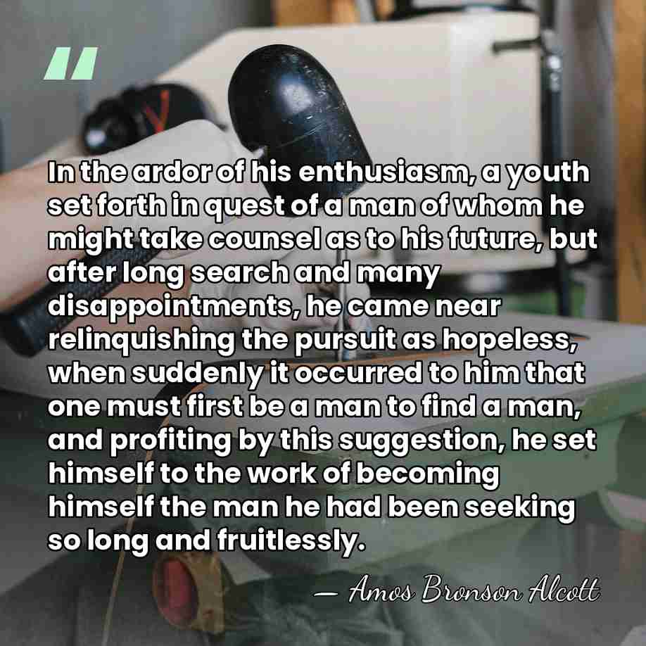 In the ardor of his enthusiasm, a youth set forth in quest&hellip; - Amos Bronson Alcott