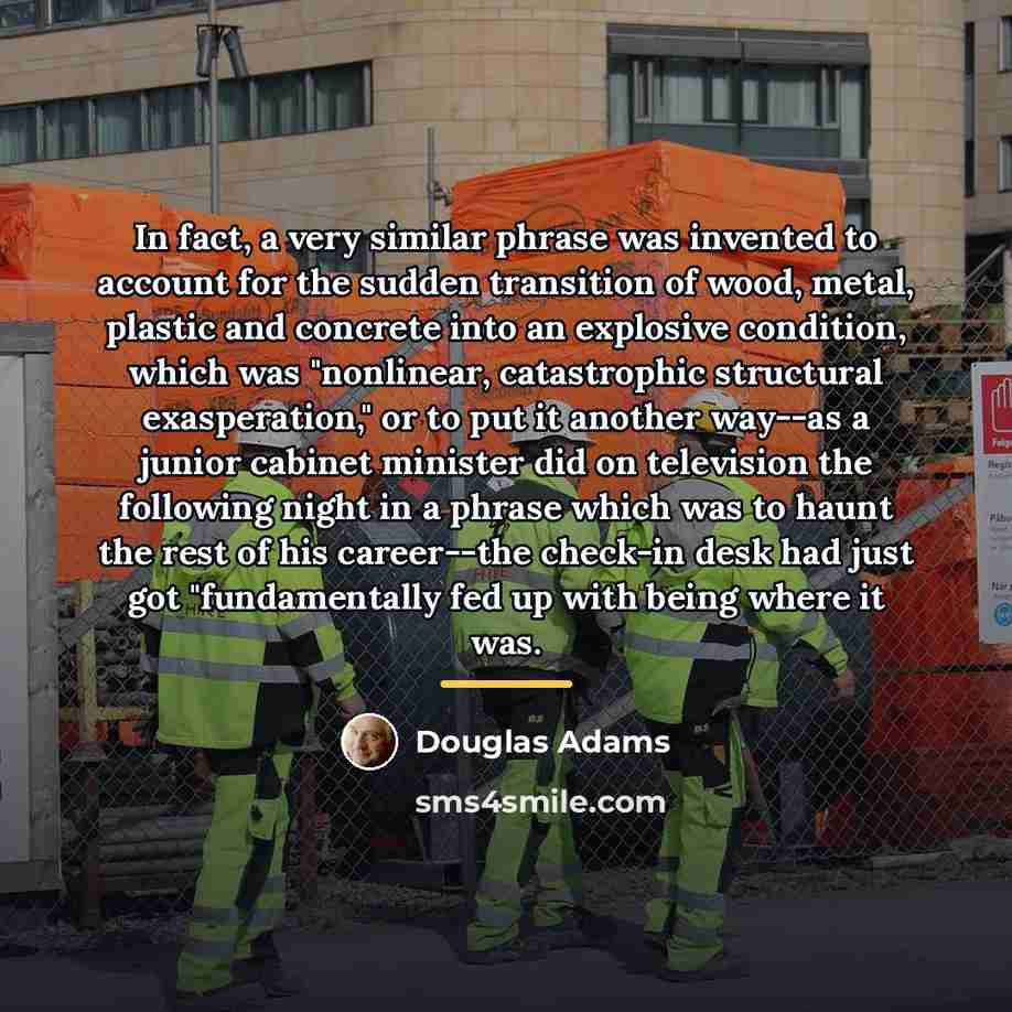 “In fact, a very similar phrase was invented to account…” quote by Douglas Adams