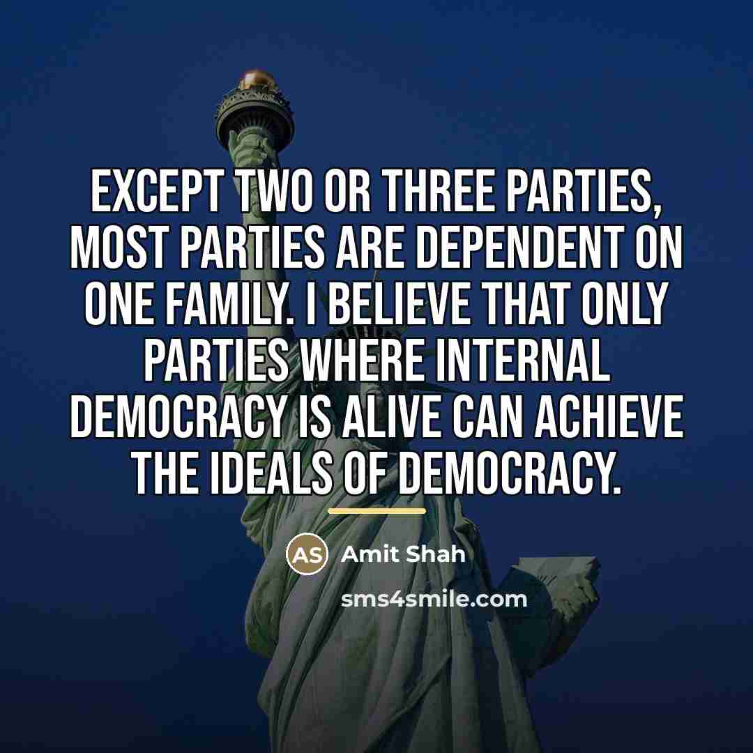 “Except two or three parties, most parties are dependent on…” quote by Amit Shah