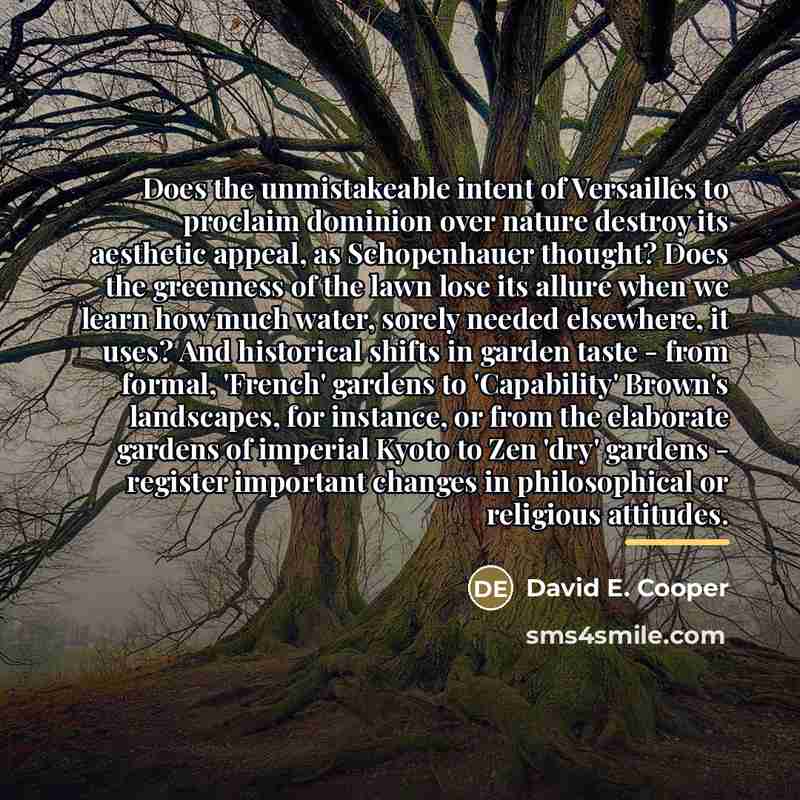 “Does the unmistakeable intent of Versailles to proclaim dominion over…” quote by David E. Cooper