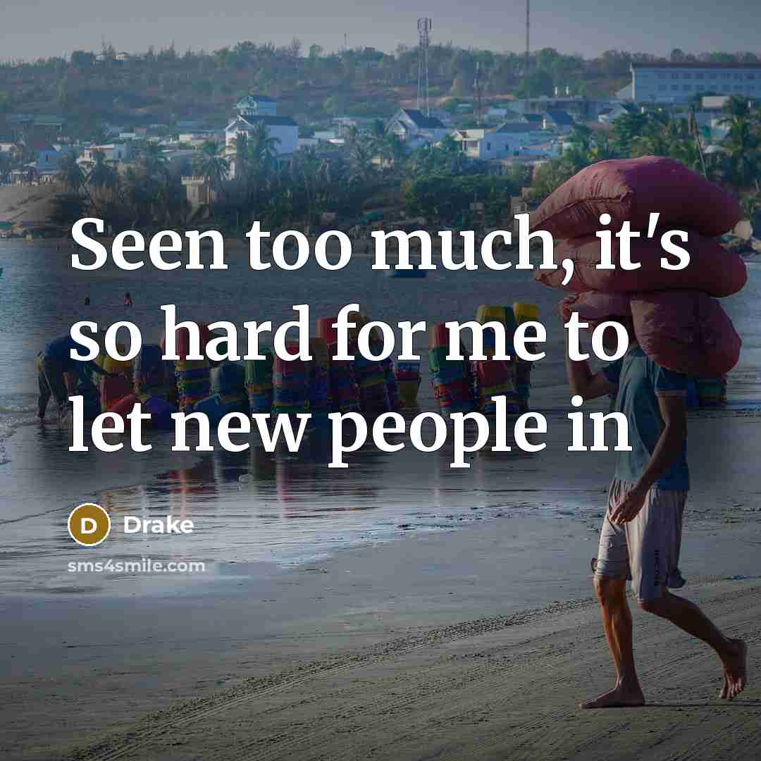 “Seen too much, it's so hard for me to let…” quote by Drake