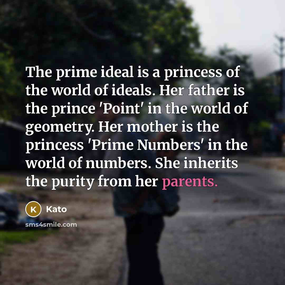 “The prime ideal is a princess of the world of…” quote by Kato