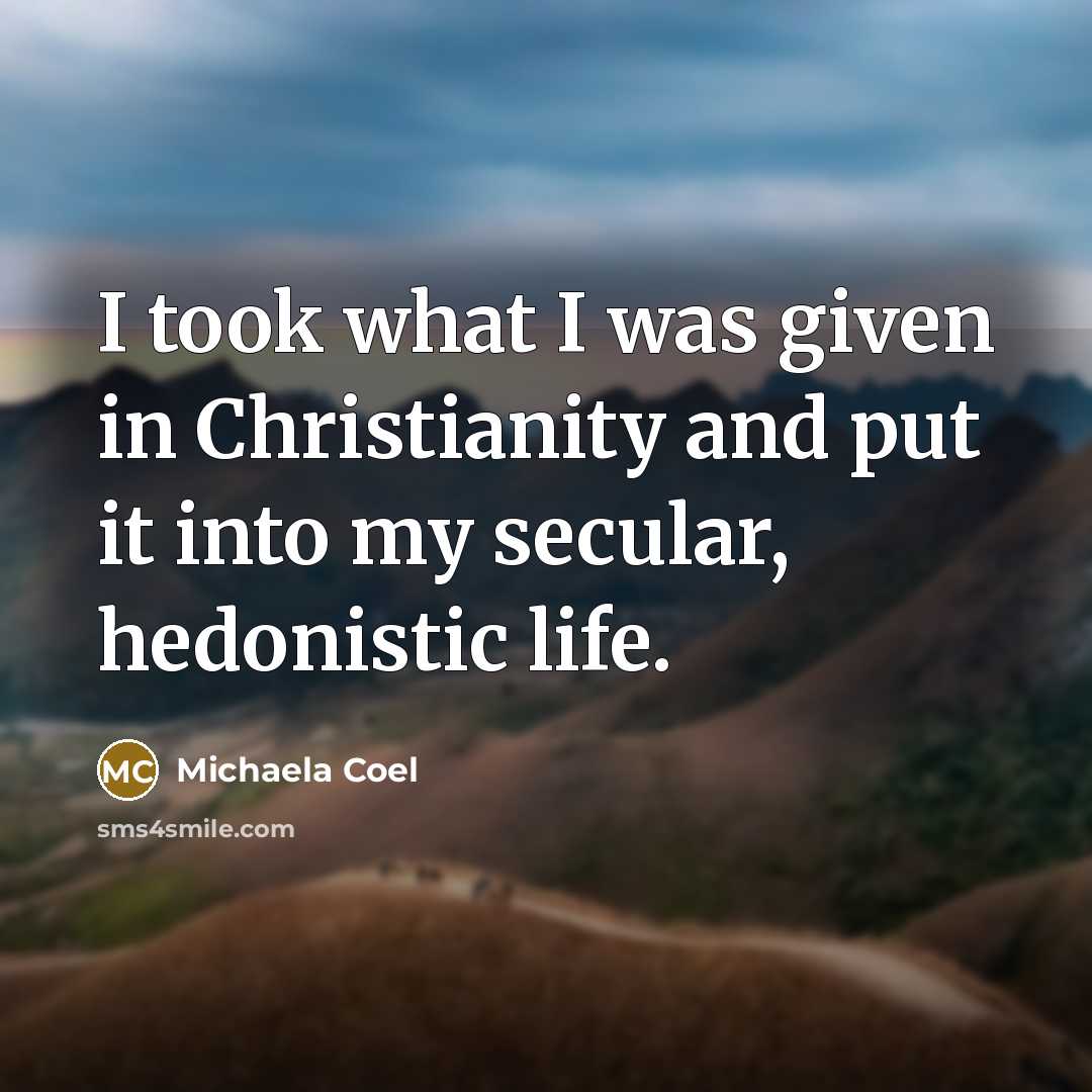 “I took what I was given in Christianity and put…” quote by Michaela Coel