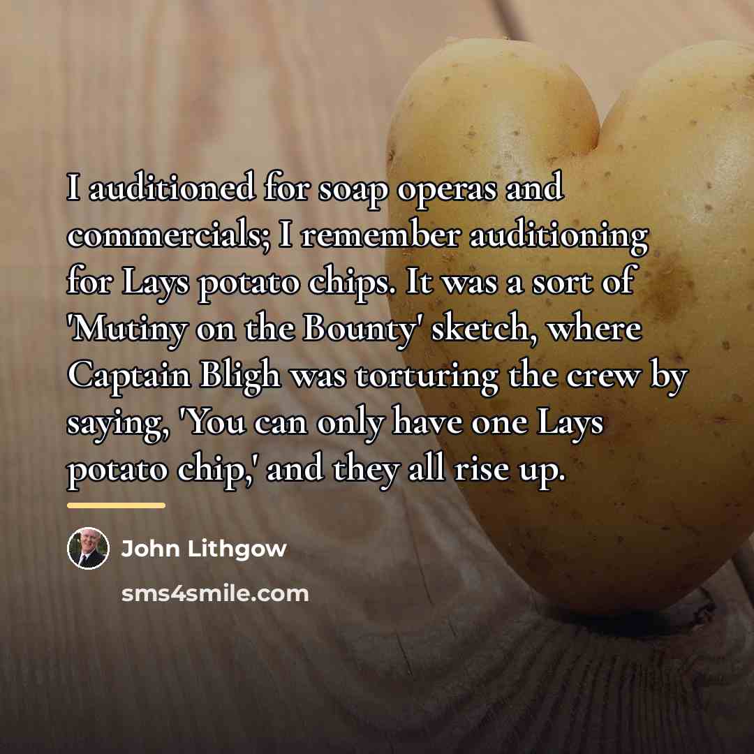 “I auditioned for soap operas and commercials; I remember auditioning…” quote by John Lithgow