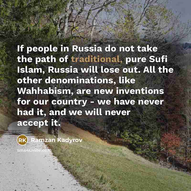 “If people in Russia do not take the path of…” quote by Ramzan Kadyrov