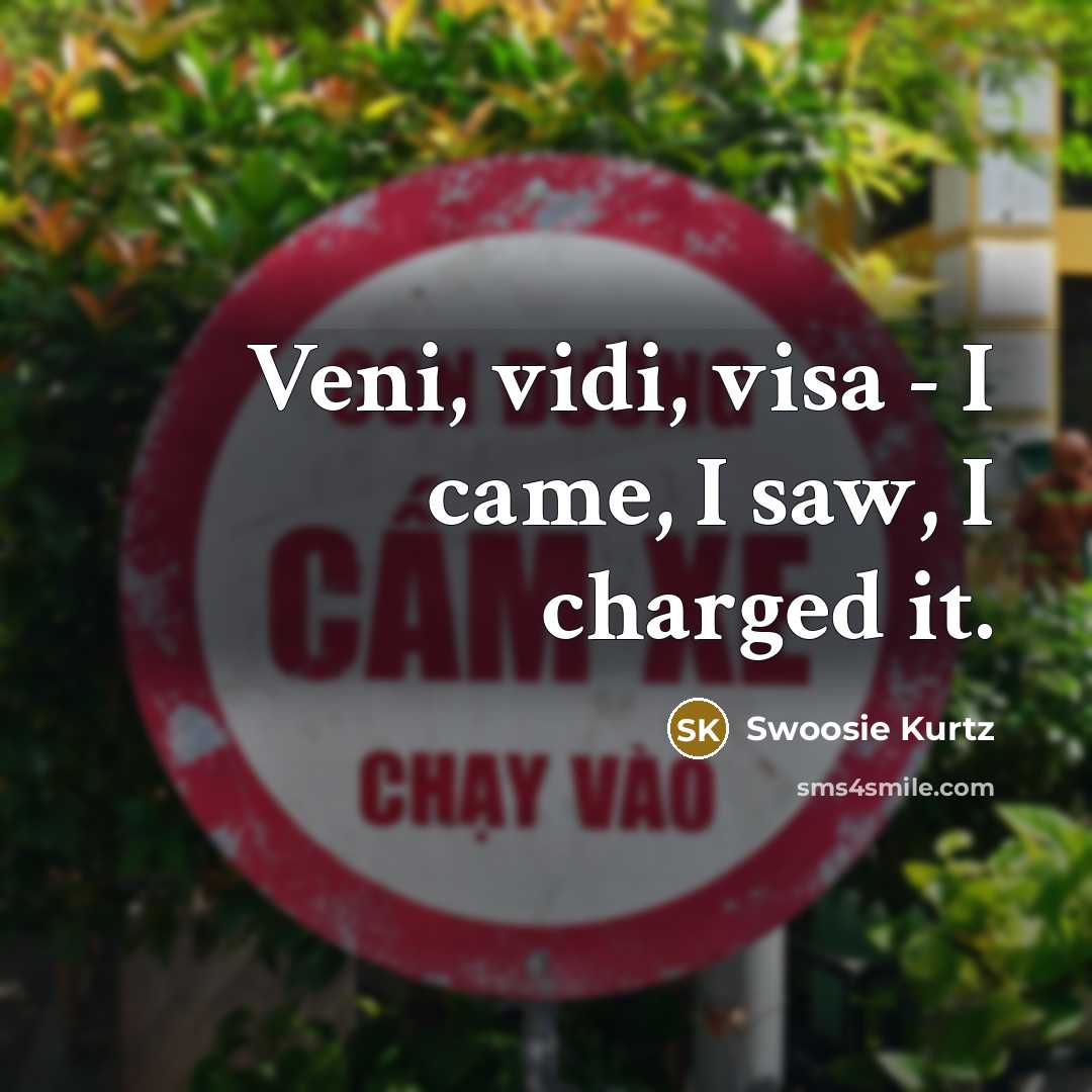 “Veni, vidi, visa - I came, I saw, I charged it.” quote by Swoosie Kurtz
