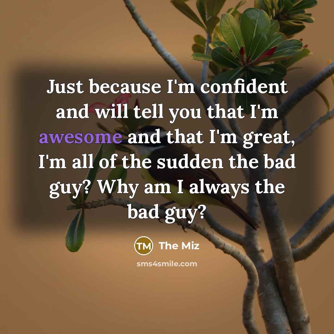 “Just because I'm confident and will tell you that I'm…” quote by The Miz