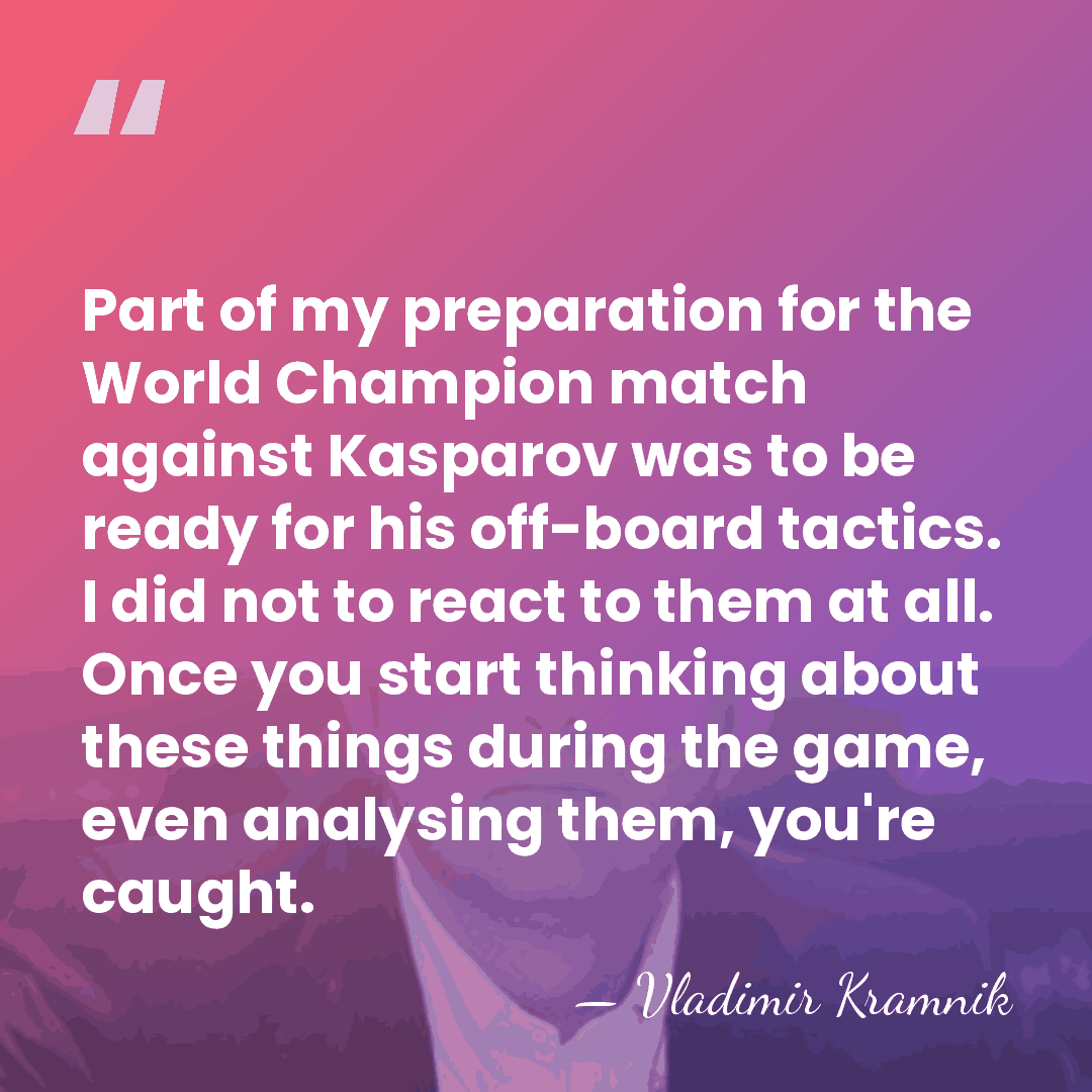 Part of my preparation for the World Champion match against Kasparov was&hellip; - Vladimir Kramnik