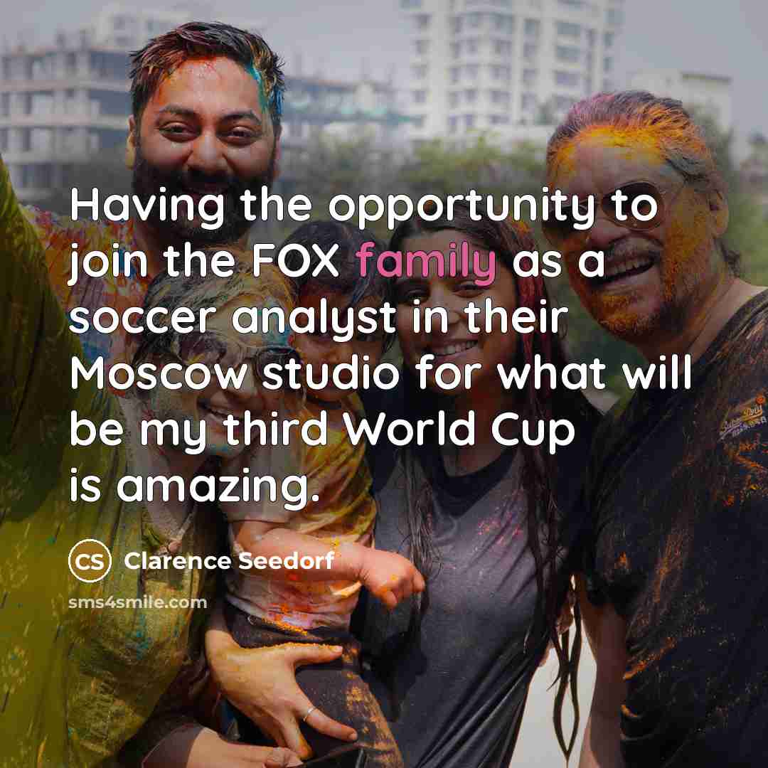 “Having the opportunity to join the FOX family as a…” quote by Clarence Seedorf