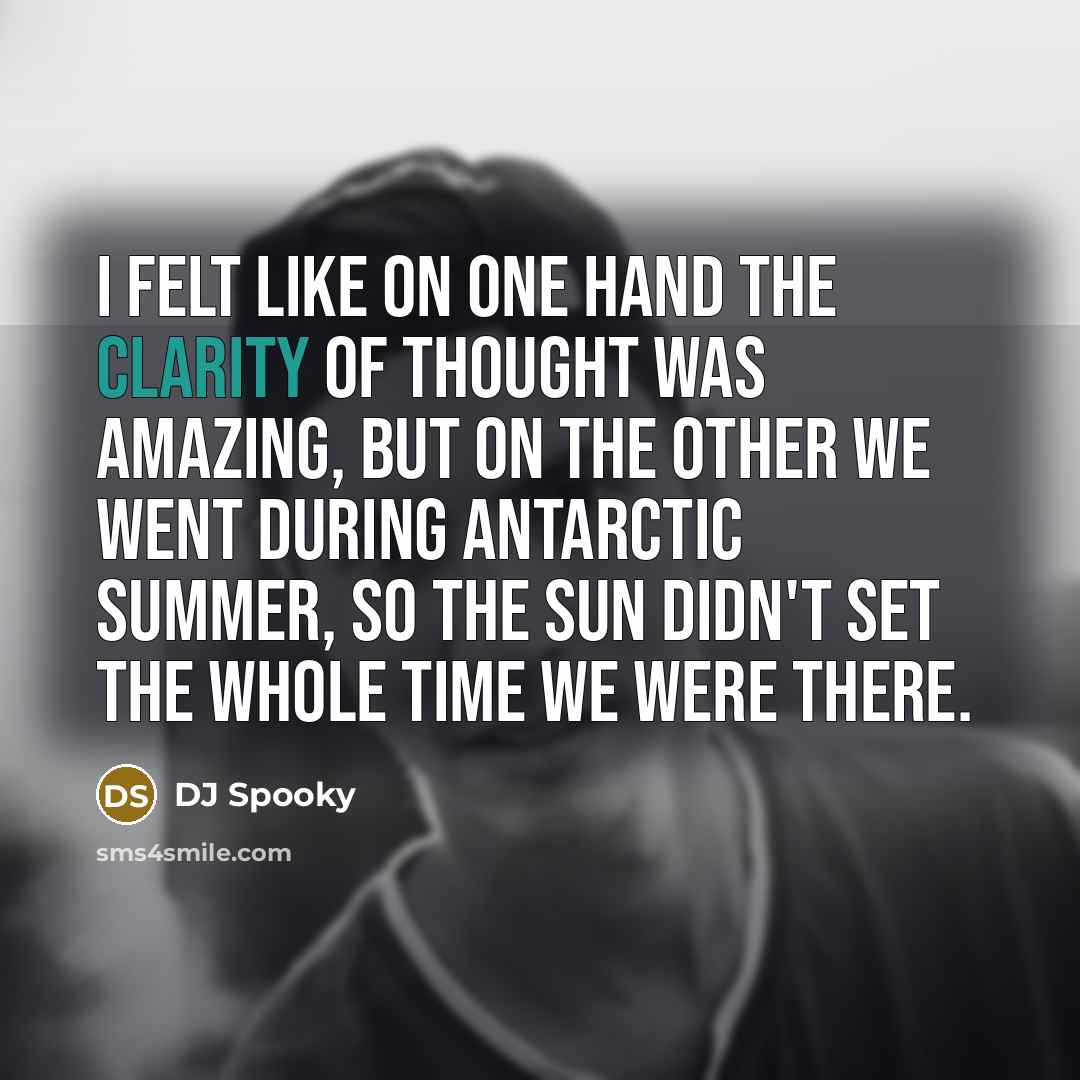 “I felt like on one hand the clarity of thought…” quote by DJ Spooky