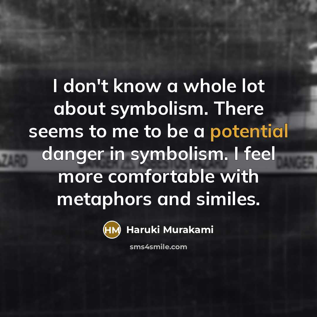 “I don't know a whole lot about symbolism. There seems…” quote by Haruki Murakami