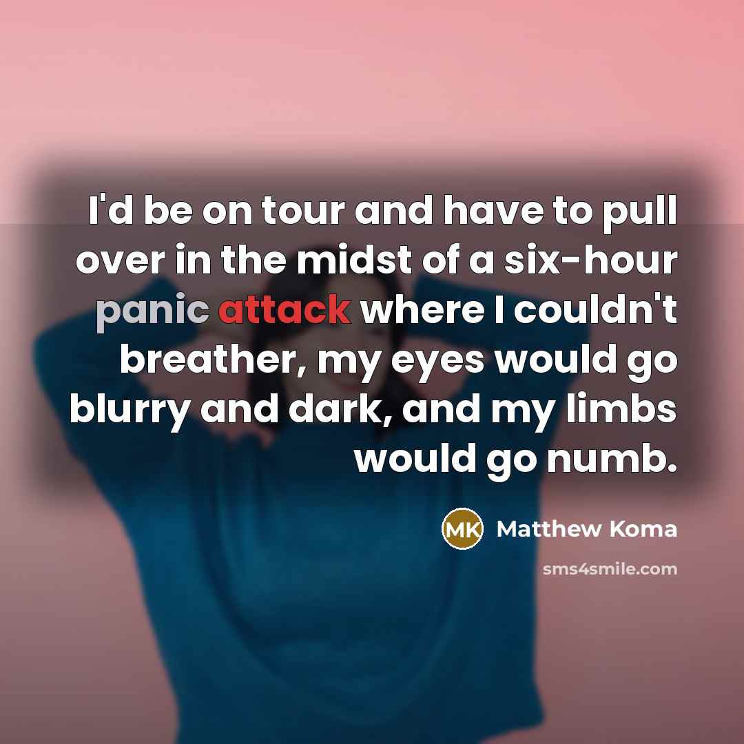“I'd be on tour and have to pull over in…” quote by Matthew Koma