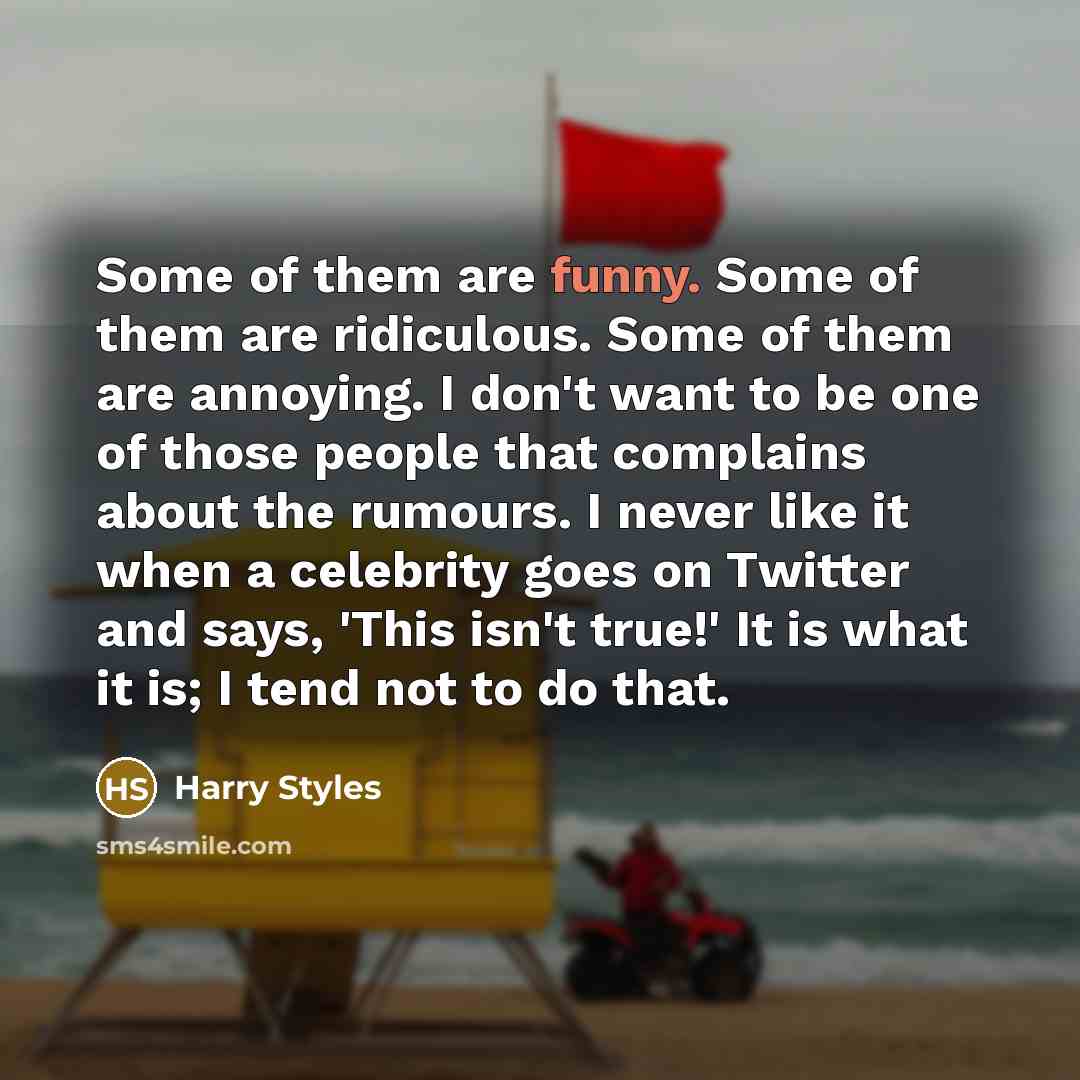 “Some of them are funny. Some of them are ridiculous.…” quote by Harry Styles