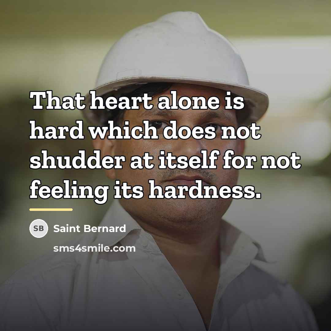 “That heart alone is hard which does not shudder at…” quote by Saint Bernard