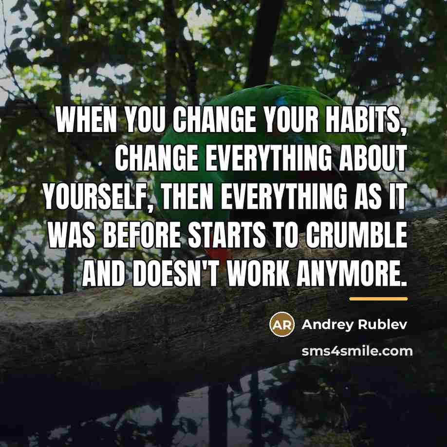 “When you change your habits, change everything about yourself, then…” quote by Andrey Rublev
