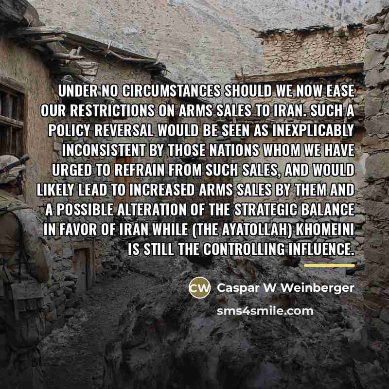 “Under no circumstances should we now ease our restrictions on…” quote by Anonymous