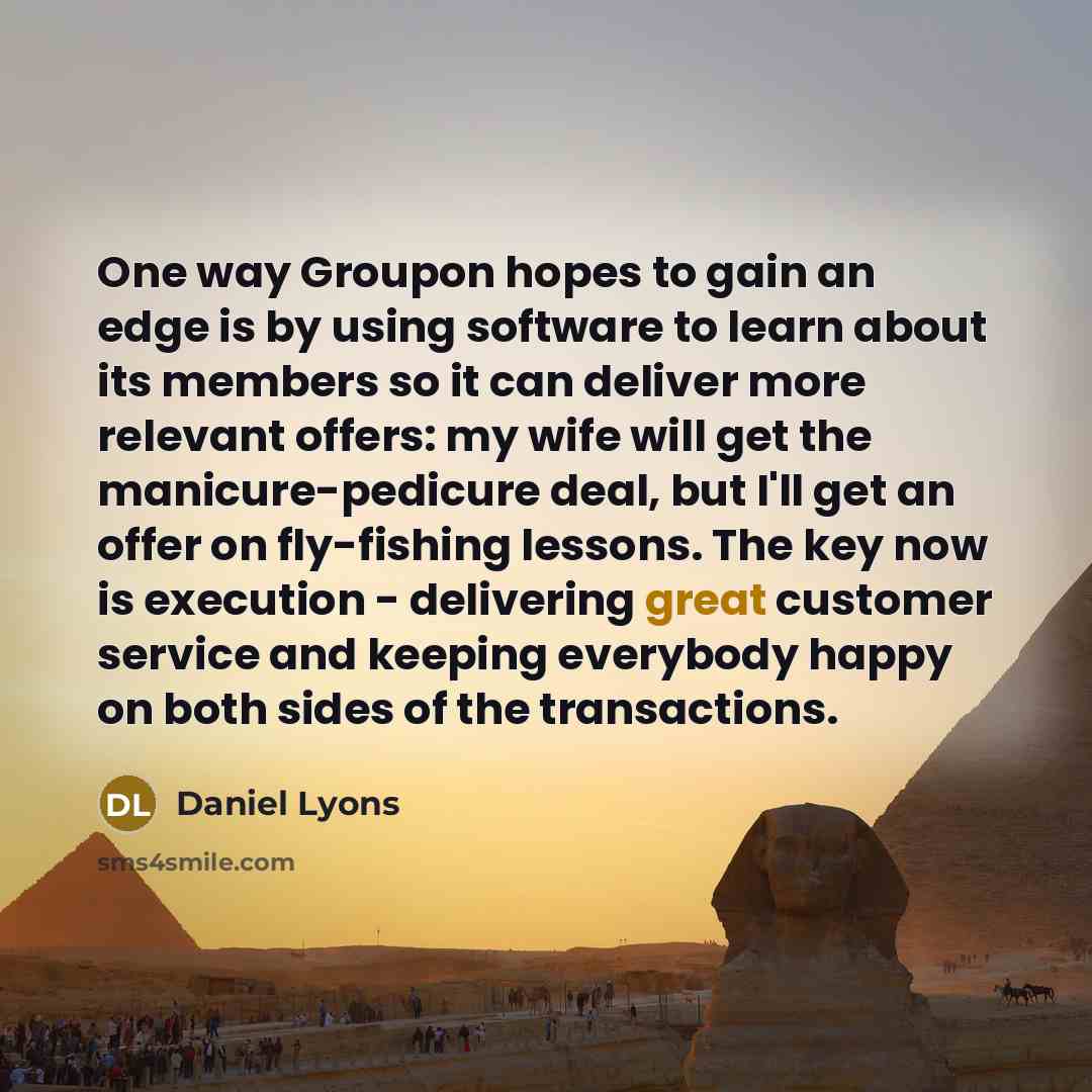 “One way Groupon hopes to gain an edge is by…” quote by Daniel Lyons
