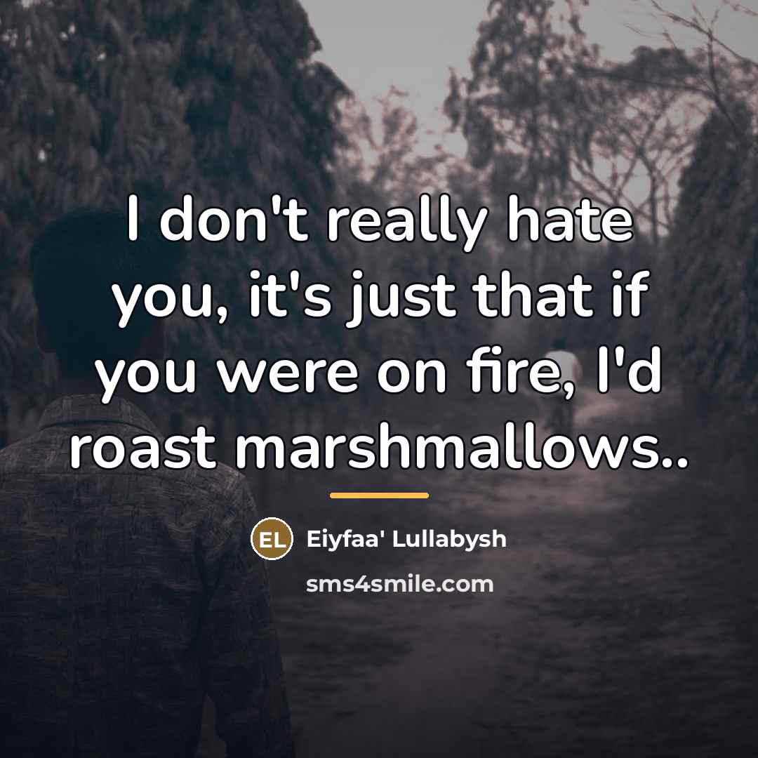 “I don't really hate you, it's just that if you…” quote by Anonymous
