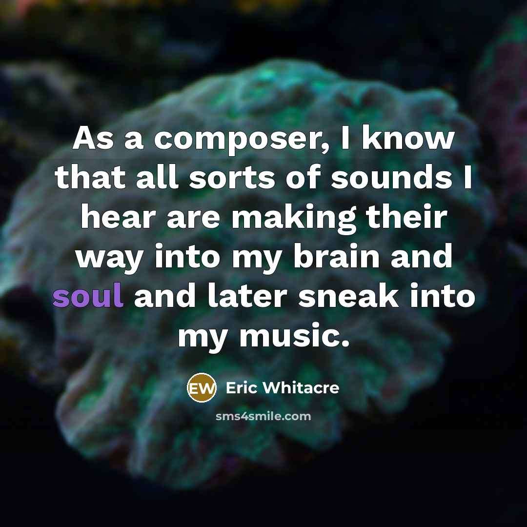 “As a composer, I know that all sorts of sounds…” quote by Eric Whitacre
