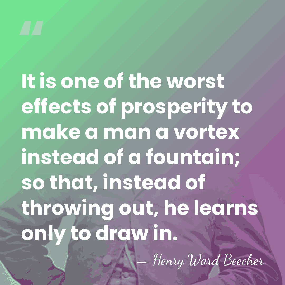 It is one of the worst effects of prosperity to make a&hellip; - Henry Ward Beecher