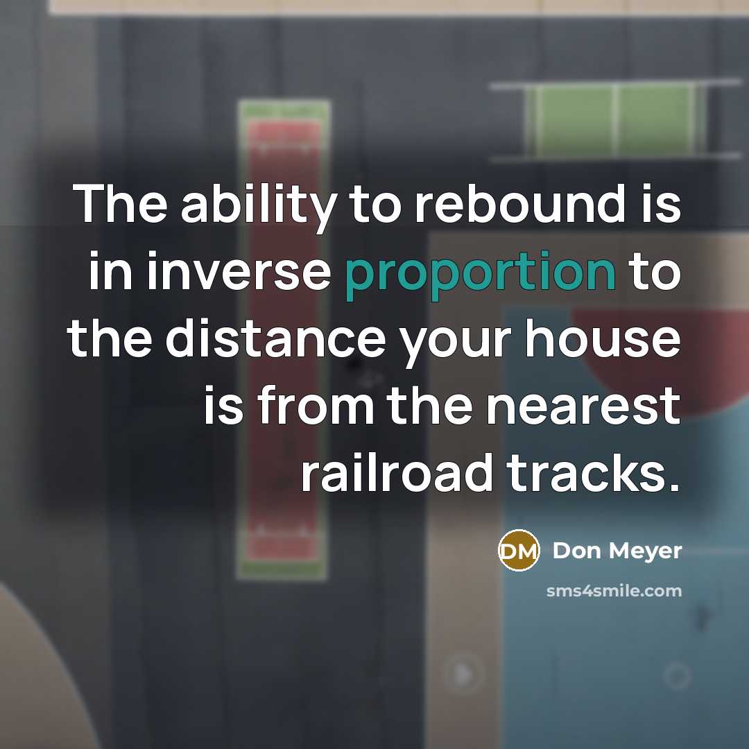 “The ability to rebound is in inverse proportion to the…” quote by Don Meyer