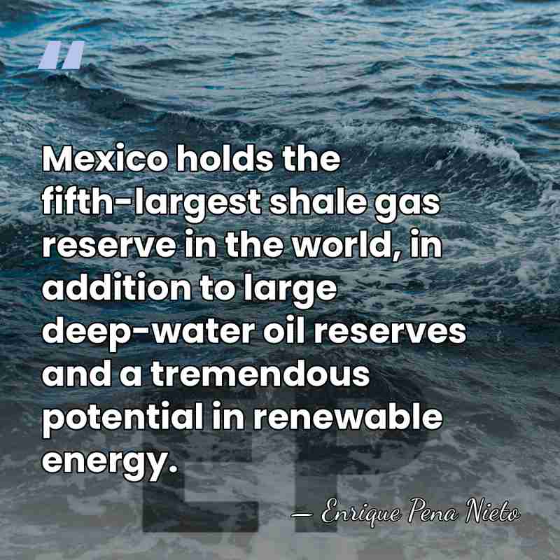 Mexico holds the fifth-largest shale gas reserve in the world, in addition&hellip; - Enrique Pena Nieto