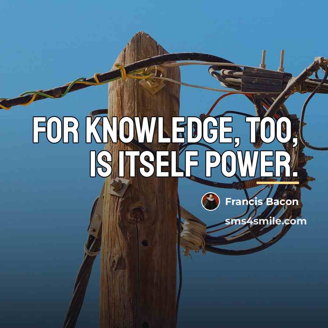 “For knowledge, too, is itself power.…” quote by Francis Bacon