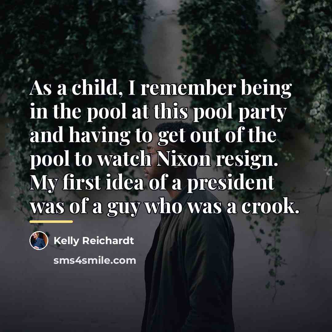 “As a child, I remember being in the pool at…” quote by Kelly Reichardt