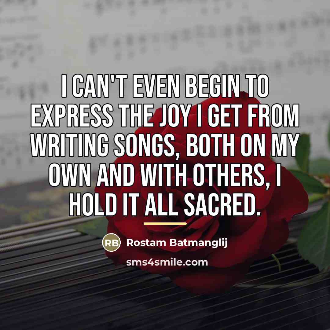 “I can't even begin to express the joy I get…” quote by Rostam Batmanglij