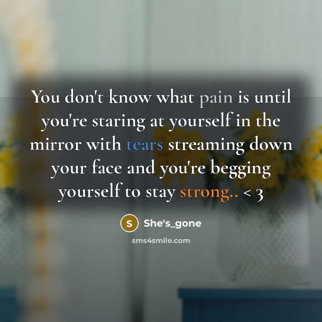 “You don't know what pain is until you're staring at…” quote by She's_gone
