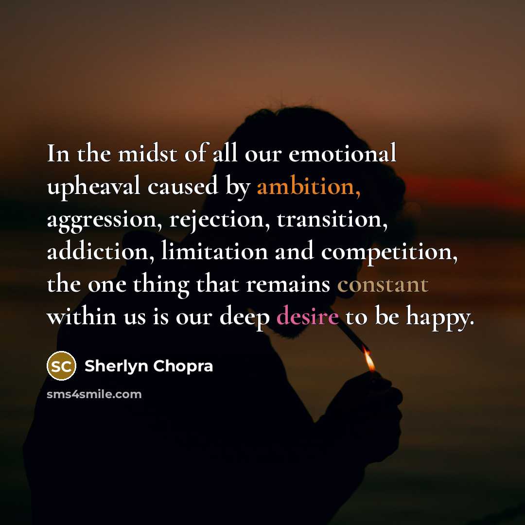 “In the midst of all our emotional upheaval caused by…” quote by Sherlyn Chopra