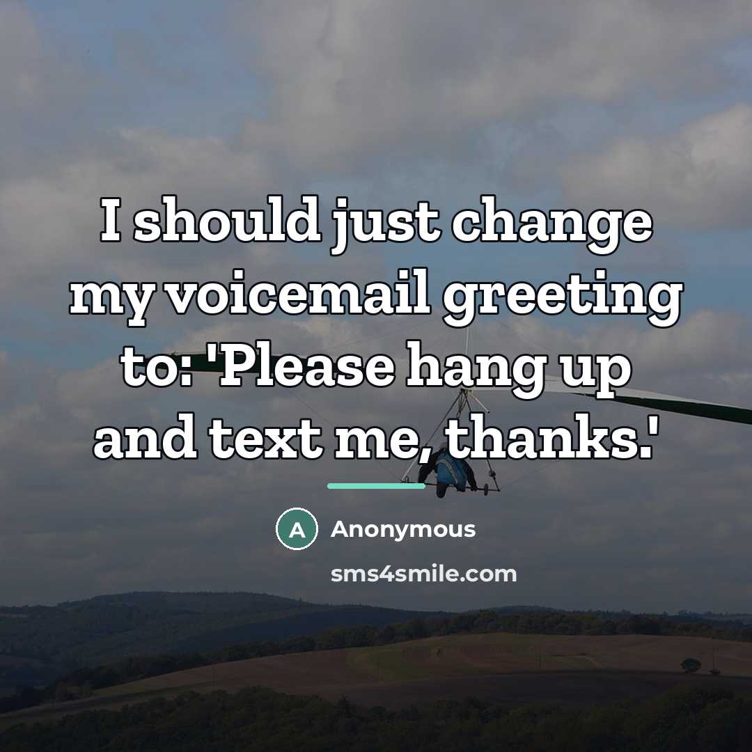 “I should just change my voicemail greeting to: 'Please hang…” quote by Anonymous